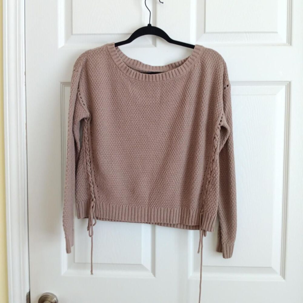 Charlotte Russe dusty mauve brown knit sweater Small
